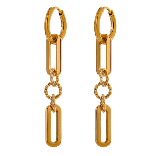 Gold Plated Dangle Earrings - Dazzle Jewellery