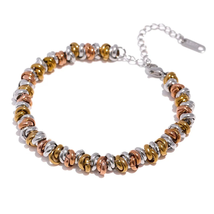 Gold plated thick chain fashion bracelet
