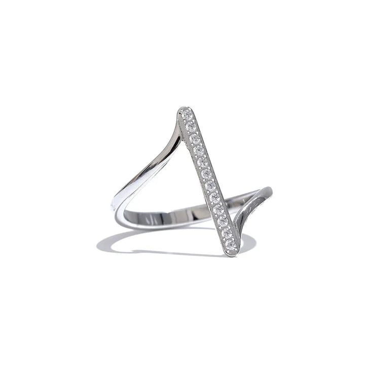 Gold plated unique twisted cubic zirconia ring